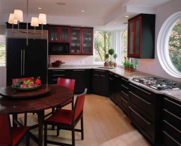 Dapur mewah dan elegan dengan desain oriental